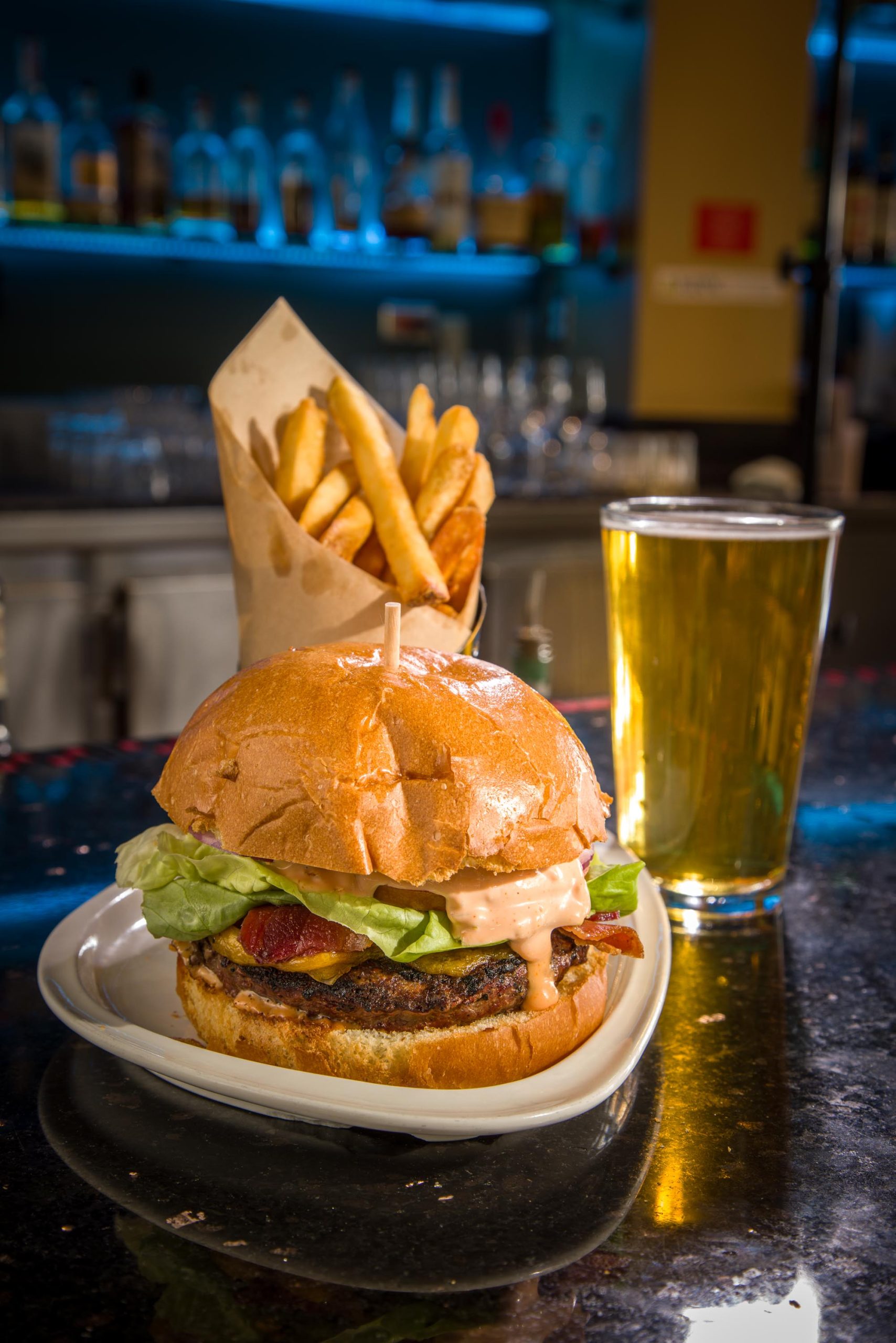 Buy a Burger Get a Beer for a Quarter Week Day Special